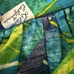Vintage 1960’s Leland Of California Geometric Bark Cloth Skirt