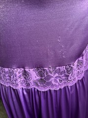 SHADOWLINE SILKY NYLON & LACE LINGERIE NIGHTGOWN DRESS 1X Purple Sweep