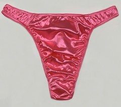 Second Skin Satin Thong Hot Pink 3XL