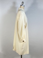 Vintage 1980’s Ivory wool crepe oversize shirt dress by SANDRA OW-WING for NR1