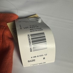 NWT Vintage Harve Benard Linen Skirt 8 Orange Button Front A-Line Ukraine