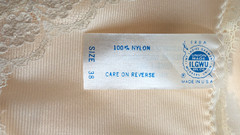 Vintage Bayonne Women’s Full Cream Color Slip w/Matching Lace Size: 38 NWT