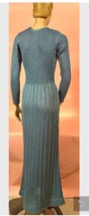 Vtg 60’s BRANFF Gianni Ferri Lt. Blue Acrylic Knit Dress Hong Kong GORGEOUS!