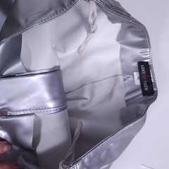 Y2K Silver Vinyl Flared Low Rise Pants Cyberpunk Rave Festival Chrome Futuristic