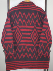 VTG WOOLRICH USA Size Large Womens Wool Aztec Southwest Chore Barn Jacket Coat