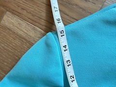 Mod Vintage 1960’s Sky Blue Polyester Knit Dress Size 13 / 14