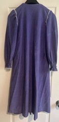 Vtg Homemade Women’s Robe Housecoat Blue Fleece Long