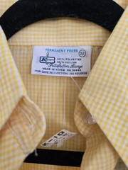 K-mart Vintage 70s Womens Yellow Button Up Dead Stock