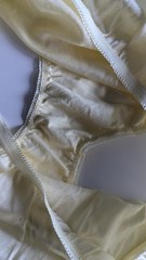 NOS 100% Nylon Underscore Panties Brief Sz 9 NWOT Granny New JCPenney Yellow Htf