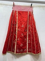 Vintage Gorgeous Chinese Silk Embroidered Apron Skirt 94×70 Cm