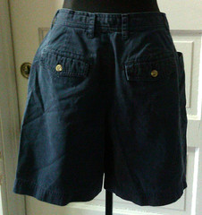 EDDIE BAUER Vintage 1 Pleat Navy Blue 90’s Mom Shorts 12 LAST TIME