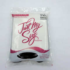 JUST MY SIZE 4X Regular Pantyhose OFF BLACK Reinforced Toe 81424-R4J PLUS 1997