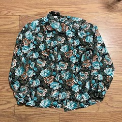 Vintage 1970s Floral Blouse Women’s Size 12 100% Polyester