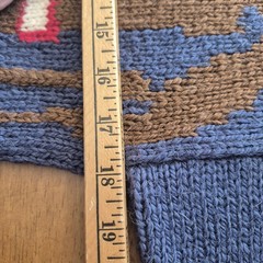 Princess Diana replica sweater Koala Bear 1980’s blue Hand Knit Beautiful 0238