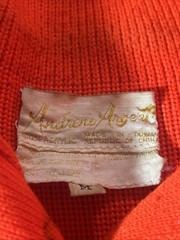 Vgt. 60’s Andreno Argenti Red/Orange Embroidered Golf Novelty Cardigan Medium