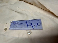 Vtg 50s-60s Back Button, Embroidered, Celanese Arnel, As-Is. Unused