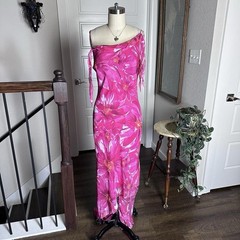 Vintage early 2000s Cache midi long dress with a floral flower pattern Size 10