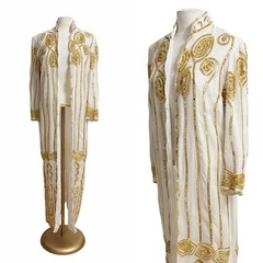 1980s Sequin Duster / Vintage Duster / Sequin Caftan / One Size