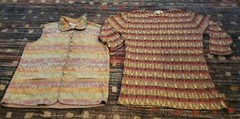 VINTAGE FRENCH RAGS SWEATER AND VEST LOT MULTICOLORED SOUTHWESTERN Size 3 and 4