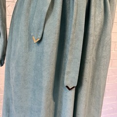 Vintage 60s Alfred Werber Green Belted Shirt Dress S/M