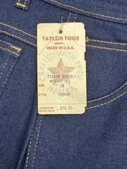 Vintage NWT Taylor Togs Deadstock Misses Denim Blue Jeans 24×32 Made In USA