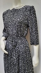Vintage Jane Schaffhausen Belle France Floral Dress Lace Collar – Size M