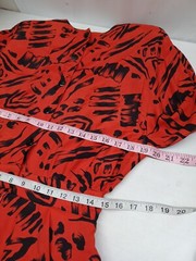 Vintage Mirrors II Long Sleeve Dress Sz 12 Red Black