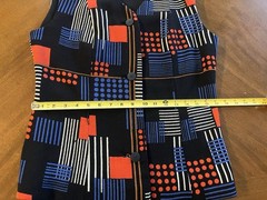 Amen Wardy El Paso Black & Multicolor Vest Top Size 8 Crepe USA RARE 60s Vintage