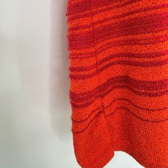 Ellemenno Vintage Red Orange Striped Knit Camisole Tank Top XL Made in USA