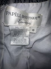 Vintage Papell Boutique Evening 100% Silk Fully Beaded Evening Gown