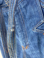 Vtg 70s N’est Ce Pas?STAR BUTT Jeans Bell Bottom Belted Denim Disco 28×32 W/belt