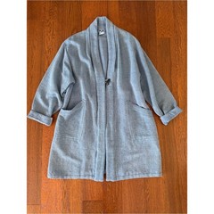 Vintage Cheppu Coat Made in Nepal Woven Cotton Coat Free Size