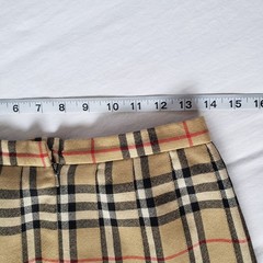 Vintage Burberrys Nova Check Wool Skirt Waist 28″x 29″ Long Sz”K14 Long” England