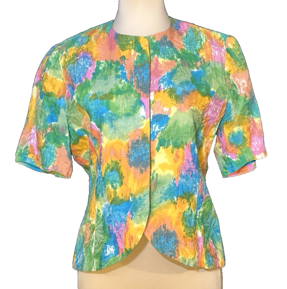 Vintage Abstract Watercolor SS Blazer Anne Crimmins for Umi Collections 10