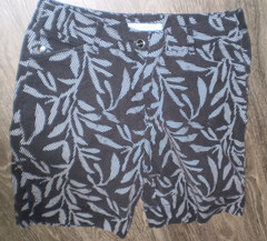 womans croft & barrrow vintage Bermuda shorts black print sz 12