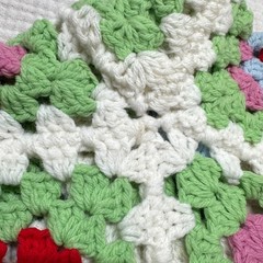 Handmade Crochet Sweater Granny Square Boho Vintage Americana Streetcore Preppy