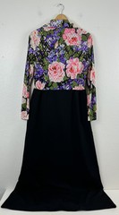 Vintage Elegant Miss Of California 1970s Floral Button Up Shirt Dress