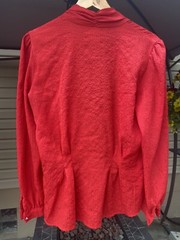 LLOYD WILLIAMS Red VINTAGE blouse shirt top sz 6