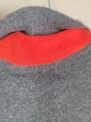 Vintage Dalton 100% Virgin Cashmere Soft Cardigan Crop Sweater Red Gray