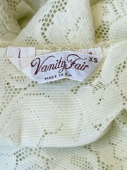Vanity Fair Vtg Maxi Nightgown Lace Bed Jacket Robe 70s Victorian Cottage Hip XS