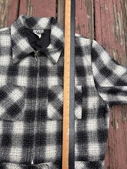 Vintage Insane 70s shadow plaid cropped jacket.S/M.union Made