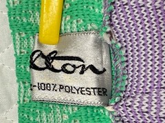 DALTON VINTAGE 60s Lilac Green White PolyKnit Fringes Wrap Skirt-Waist 32″ Sz12