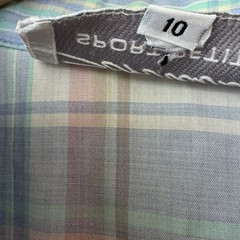 Vtg 80s Schrader Sport Petite Pastel Plaid Shirt Dress Belt Pockets Size 10