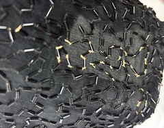Vtg Stenay Beaded Silk Dress Sz 10 80’s Black Peacock Back Cutout Lined Short