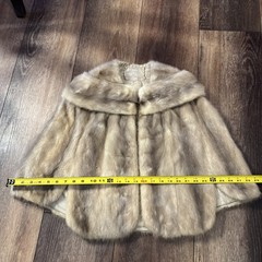 Vintage Mink Fur Cape Coat Jacket Blonde Honey Swing Style No Tag