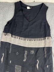 Vintage Maxi Dress 10 Tribal Hieroglyphics Egyptian Boho First Option Aztec USA
