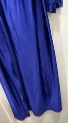 Vintage Granny core Long Blue Satin Avon Fashions Robe S/M Long Sleeve