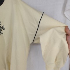 Vtg. Marcia Sweater Yellow Center Patch Graphic Black Trim USA Made Lg Pullover