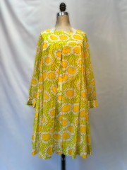 Vintage 1960’s Sunflower Dress, size medium petite