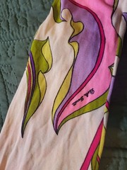 Paola Davitti Pucci-esque Vintage POP ART Psychedelic Mod Flower Print Silk Top